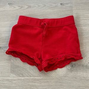 Janie and Jack Red Eyelet Shorts